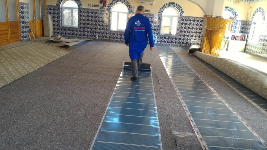 Yapılışıyla carbon film halı altı cami ısıtma